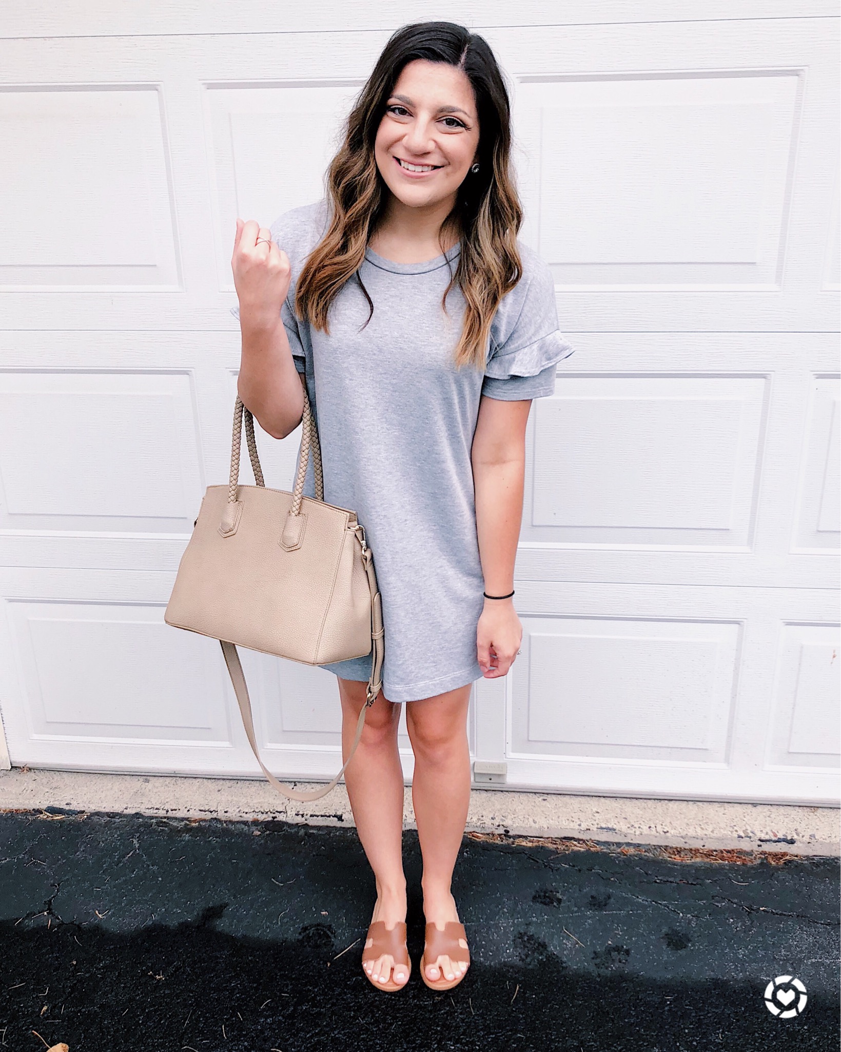 Ruffle Sleeve T-Shirt Dress