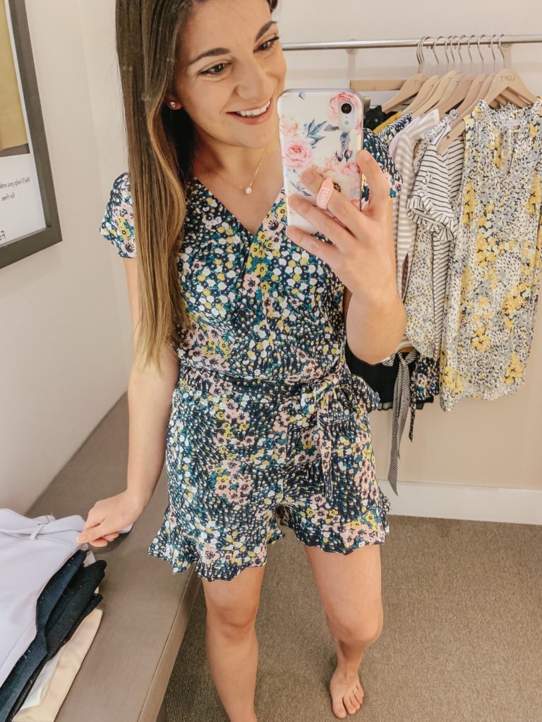 Spring LOFT Try On Floral Romper 