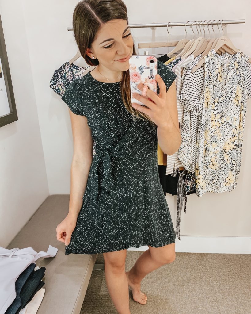 Spring LOFT Try On Wrap Dress