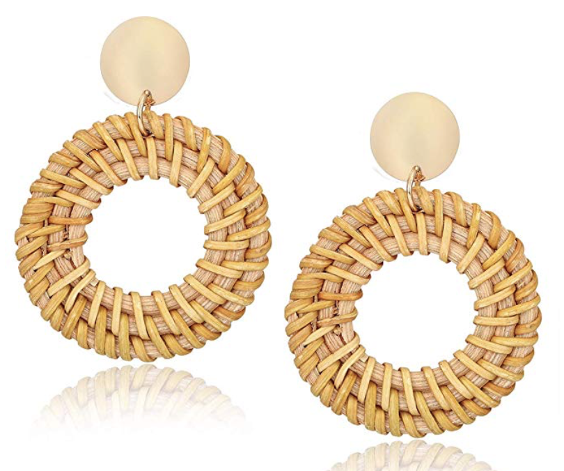 straw earrings