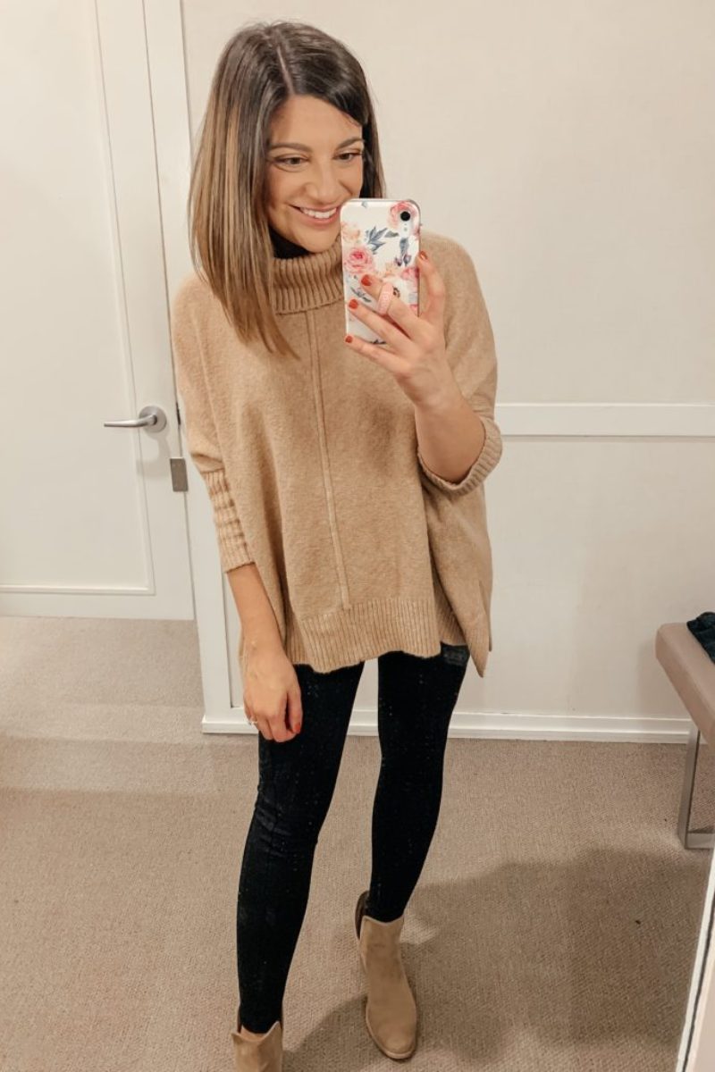 fall poncho sweater