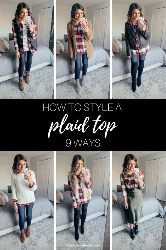 how to style a plaid button down