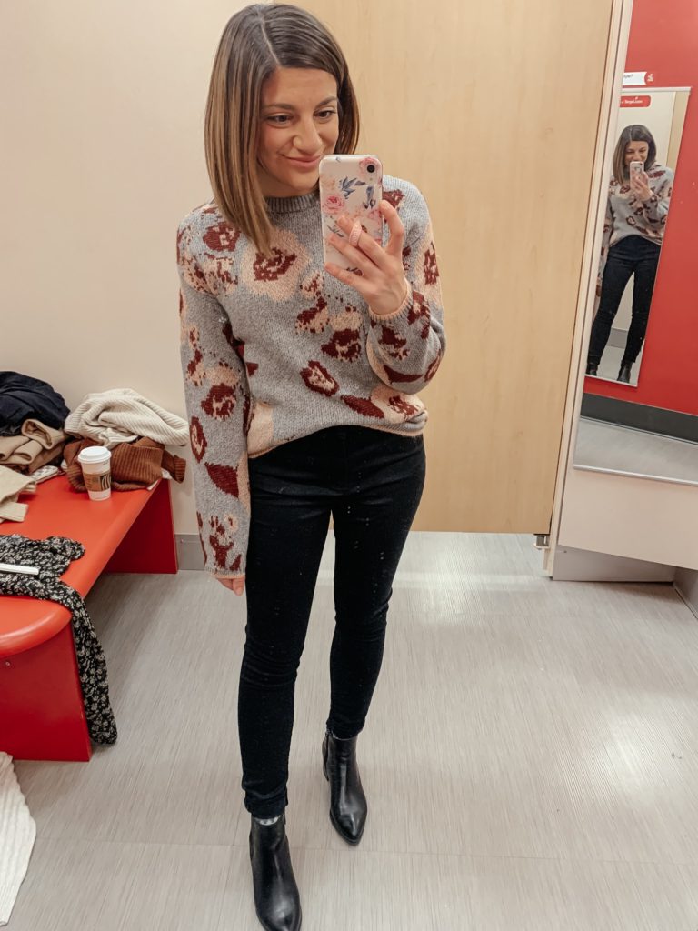 floral sweater target